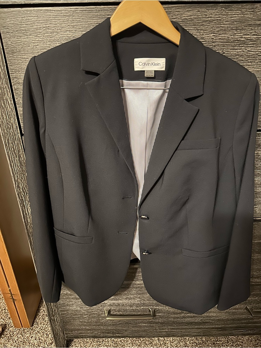 Calvin Klein Women’s  Navy Single-Breasted Sport Coat